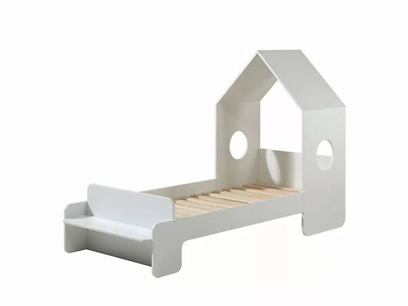 Natur24 Kinderbett Einzelbett CASAMI MDF Weiß 90x200cm günstig online kaufen