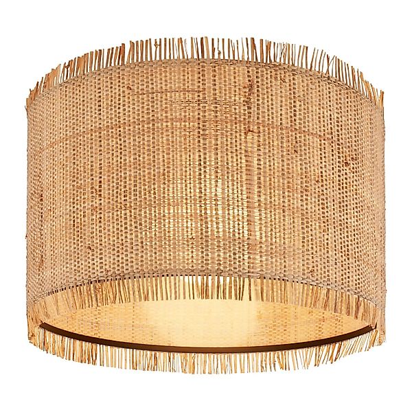 Briloner Leuchten Deckenleuchte LED Deckenlampe E27 Boho Natur Beige Wohnzi günstig online kaufen