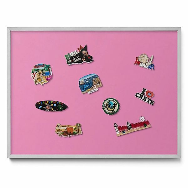 Tulup Magnettafel Magnetboard Gerahmt für Urlaubsmagnete Farbe Rosa 80x60 c günstig online kaufen