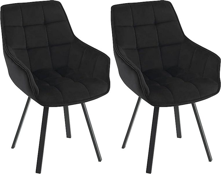 EUGAD Esszimmerstuhl (2 St), drehbar, bequem modern, mit Metallbeinen günstig online kaufen