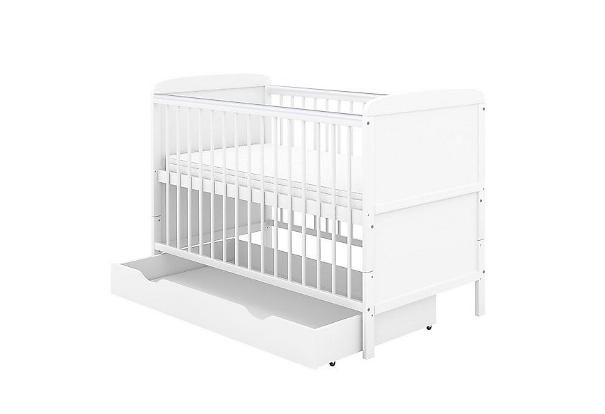 Baby-Delux Babybett Natalie Bettkasten, Kinderbett Gitterbett 140x70 weiß m günstig online kaufen