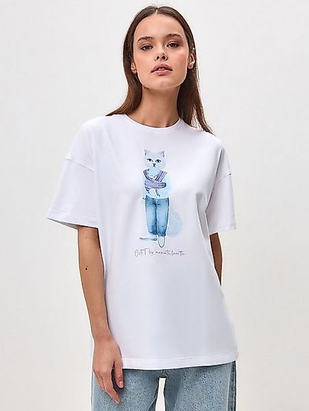 CAT by maniita lacitta Kurzarmshirt Oversized T-Shirt mit Katzenprint MOTHE günstig online kaufen