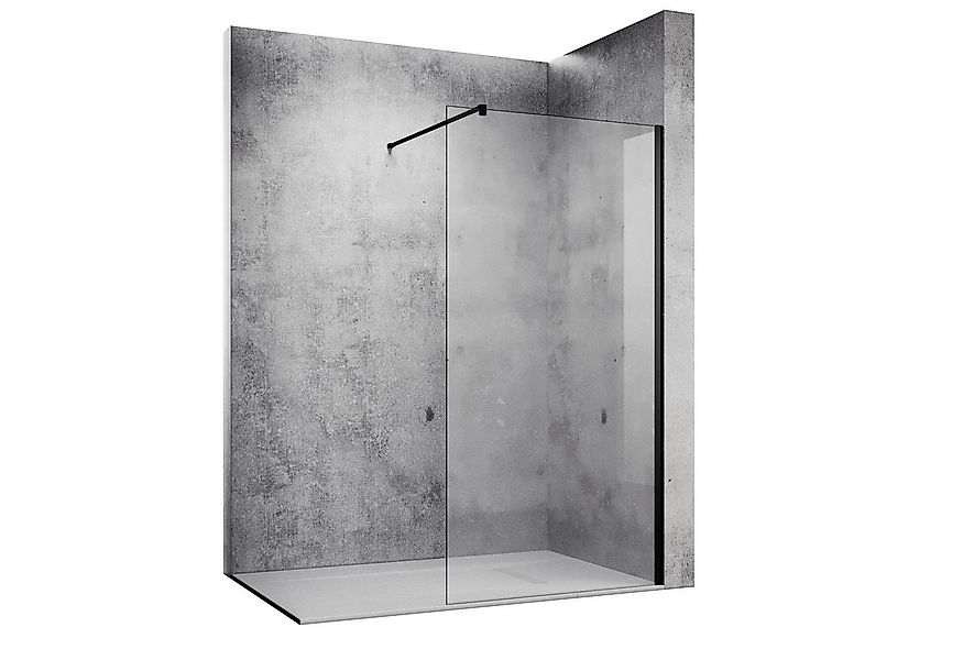 SONNI Duschwand Walk in Duschabtrennung, schwarze Profil, 80-140cm, mit Sta günstig online kaufen