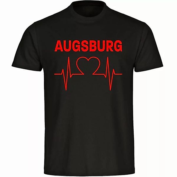 multifanshop T-Shirt Herren Augsburg - Herzschlag - Männer günstig online kaufen