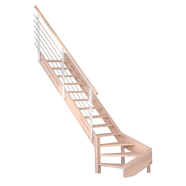 Treppe Mykonos Pro Buche Gew. L 80 cm Design-Geländer-Holzstäbe FSC® günstig online kaufen
