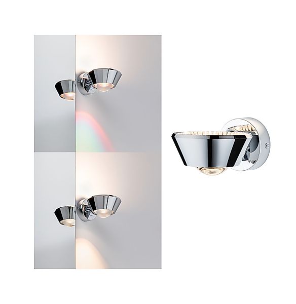 Paulmann "LED Wandleuchte Sabik IP44 2700K 800lm / 390lm 230V 9W / 4W dimmb günstig online kaufen