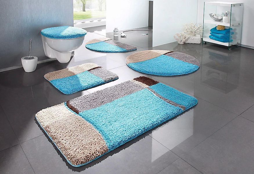 OTTO home Badematte "Belio, Badvorleger, Badezimmer Teppich" Höhe 20 mm rut günstig online kaufen