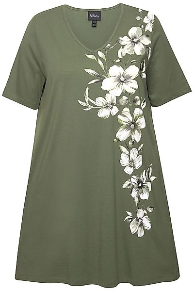 Ulla Popken Longshirt Longshirt A-Linie Motivdruck günstig online kaufen