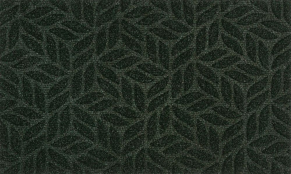 wash+dry by Kleen-Tex Fußmatte "Leaves midnight green" rechteckig 8 mm Höhe günstig online kaufen
