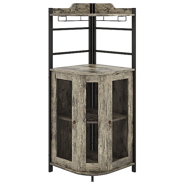 COSTWAY Weinschrank mit Türen & Glashalter, günstig online kaufen