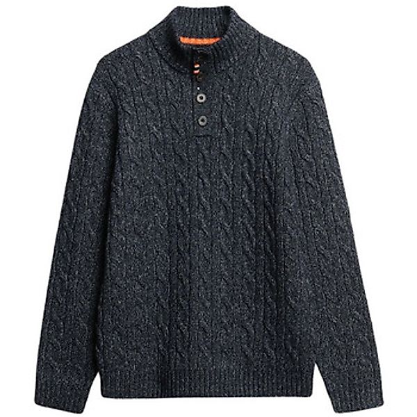 Superdry  Pullover Pull col boutonné torsadé günstig online kaufen