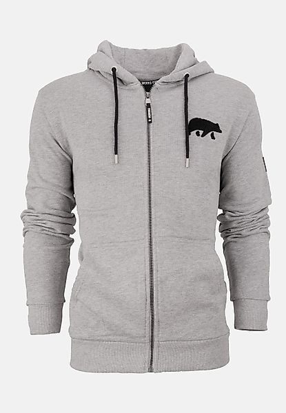 FORSBERG Sweatshirt Zip-Hoodie mit Frottee Logo günstig online kaufen