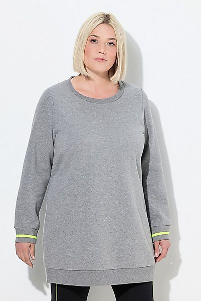 Ulla Popken Sweatshirt Long-Sweater Schriftdruck Rundhals Langarm günstig online kaufen