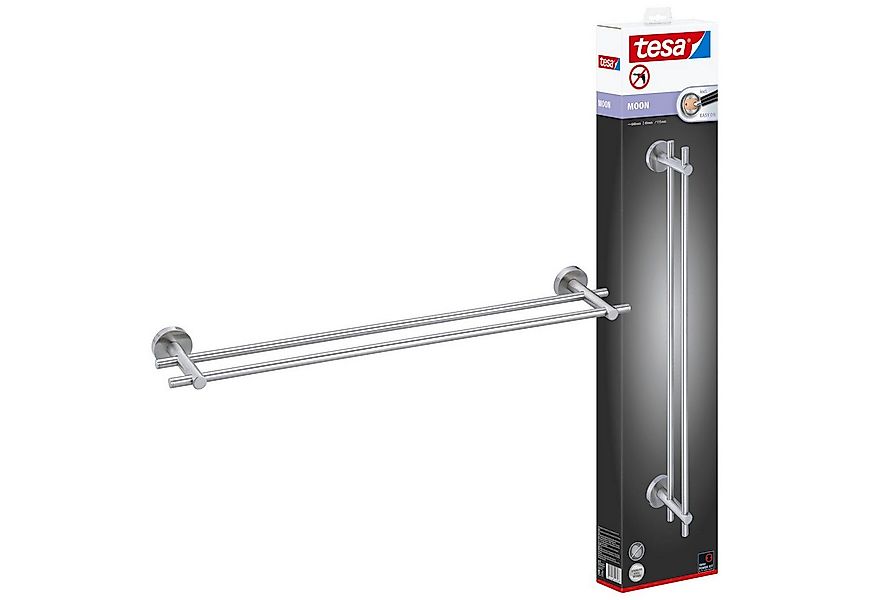 tesa Doppelhandtuchhalter MOON Badetuchhalter ohne Bohren - 4,9 cm : 64 cm günstig online kaufen