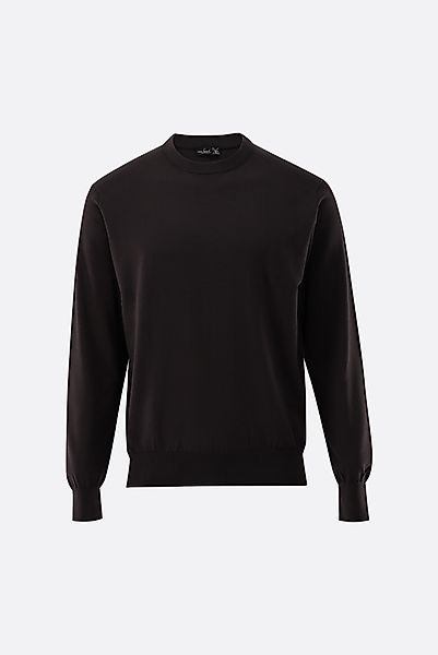 Rundhalspullover mit Baumwolle und Seide günstig online kaufen