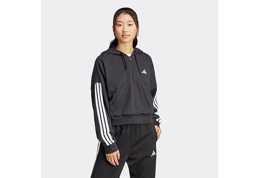 adidas Sportswear Kapuzensweatshirt ESSENTIALS 3-STREIFEN FRENCH TERRY QUAR günstig online kaufen