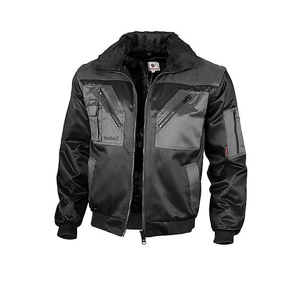 Qualitex Workwear Pilotenjacke Pilotenjacke zweifarbig schwarz/grau, Gr. 4X günstig online kaufen