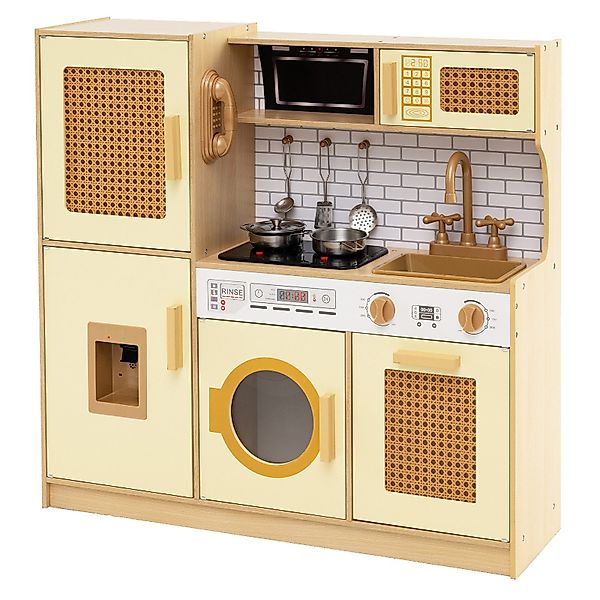 COSTWAY Spielküche Holz, kinder holz, Kinderküchen-Spielset günstig online kaufen