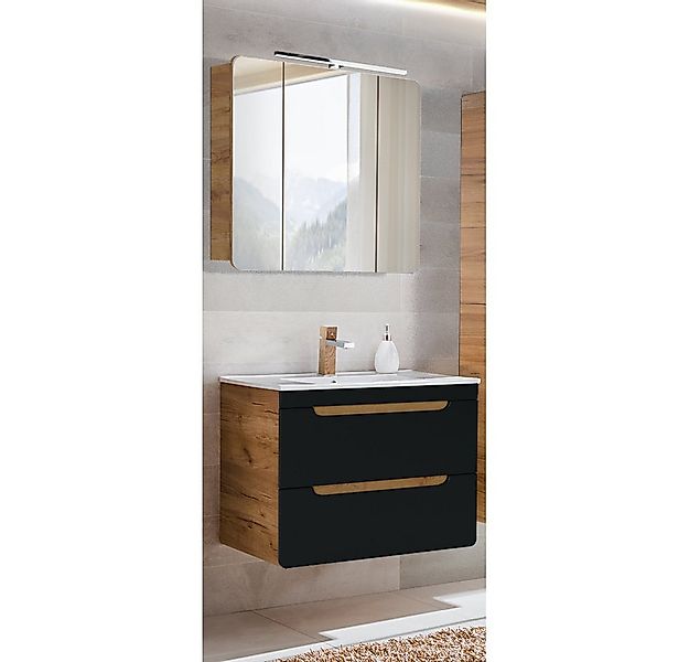 Lomadox Badmöbel-Set NEW-LUTON, (Spar-Set, 2-St), Wotan Eiche Nb. mit 80 Ke günstig online kaufen