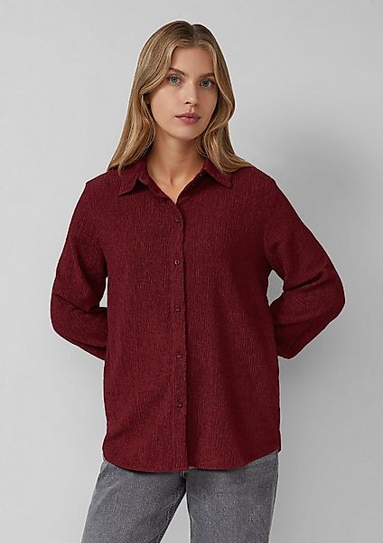 s.Oliver Langarmbluse Bluse Elastisch Strukturbluse mit Raffung am Rücken günstig online kaufen