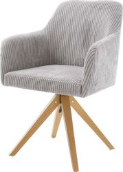 DELIFE Polsterstuhl Greg-Flex, Holzgestell kantig Natur günstig online kaufen