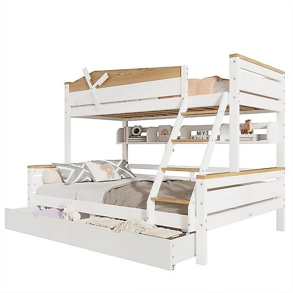 autolock Kinderbett Etagenbett,Kinderbett, mit Windmühle,Regalen,Fallschutz günstig online kaufen