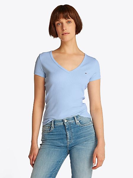 Tommy Jeans "TJW SLIM ESSENTIAL RIB V SS" mit gerippter Struktur günstig online kaufen