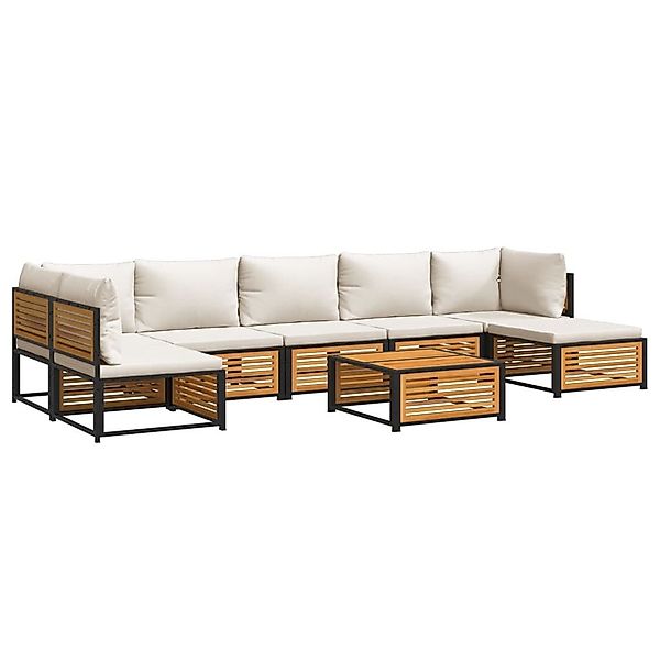vidaXL Gartenlounge-Set 8-tlg. Garten-Sofagarnitur mit Kissen günstig online kaufen