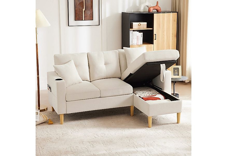 Merax 3-Sitzer Ecksofa Eckcouch in L-Form Eckgarnitur, L-förmiges Sofa aus günstig online kaufen