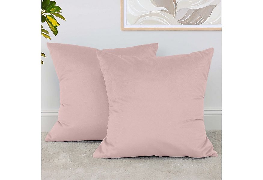 Amilian Dekokissen 2er Set - Kissen mit Füllung und Bezug - Sofakissen, Zie günstig online kaufen