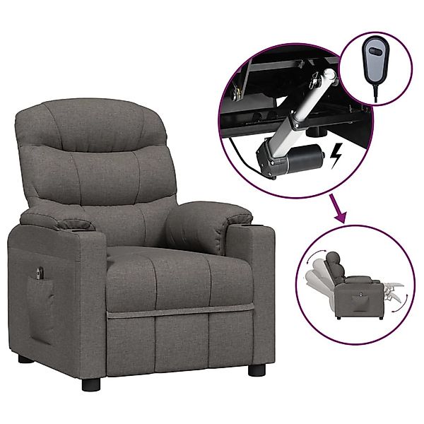 vidaXL Relaxsessel Elektrisch Dunkelgrau Stoff 3143492 günstig online kaufen