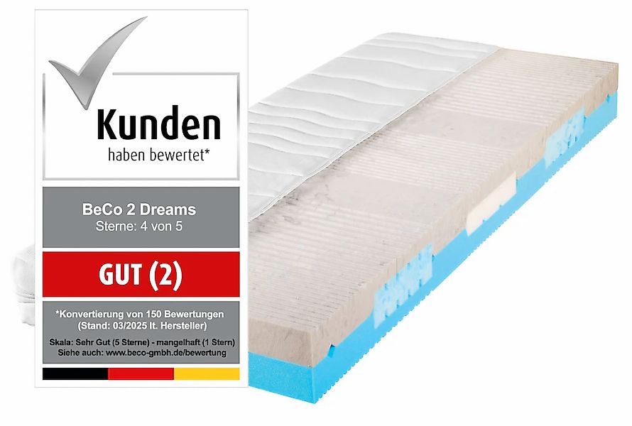 Beco Komfortschaummatratze "2 Dreams, Wendematratze mit 2 unterschiedlich f günstig online kaufen