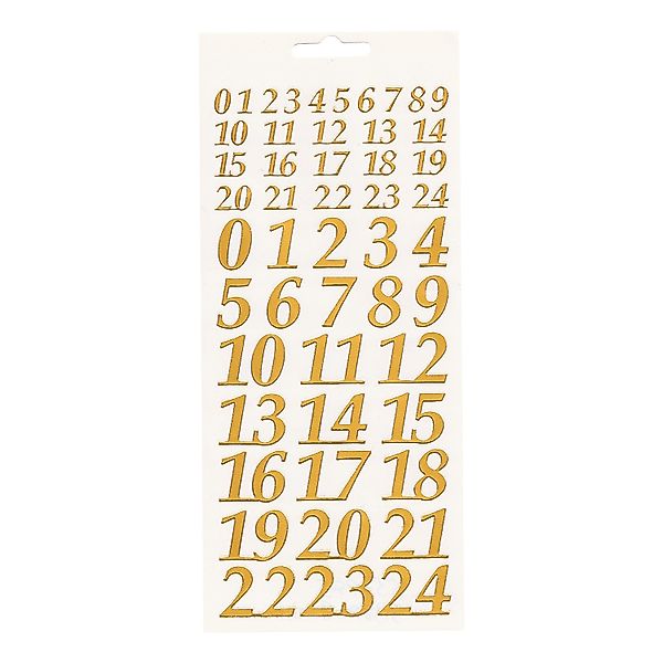 FINDit Deko-Buchstaben Reliefsticker Adventszahlen, 50 Sticker günstig online kaufen
