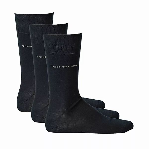 TOM TAILOR 3er Pack Herren Socken - Basic, einfarbig günstig online kaufen