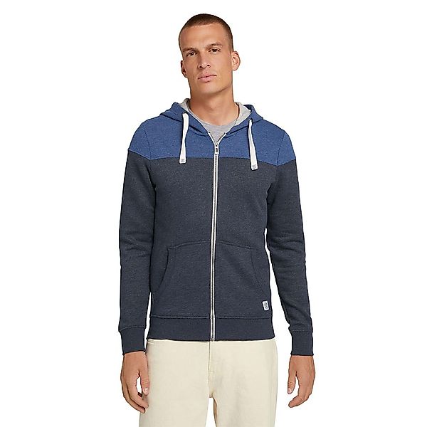 Tom Tailor 1021268 Sweatshirt Mit Reißverschluss 2XL After Dark Blue White günstig online kaufen