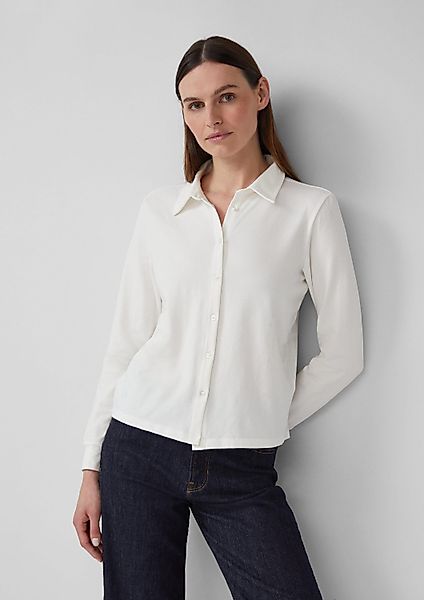s.Oliver Langarmshirt T-Shirt Elastische Jerseybluse (1-tlg) günstig online kaufen