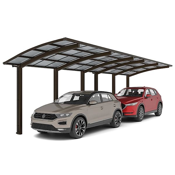 Ximax Carport Portoforte-110 Tandem Mattbraun günstig online kaufen