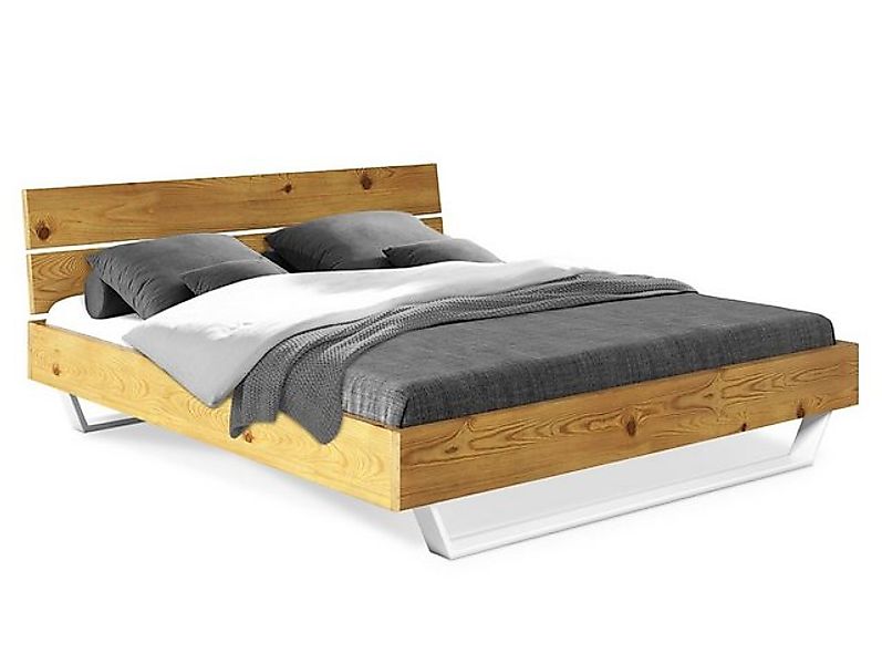 Moebel-Eins Massivholzbett, CURBY Kufenbett mit Kopfteil, Material Massivho günstig online kaufen