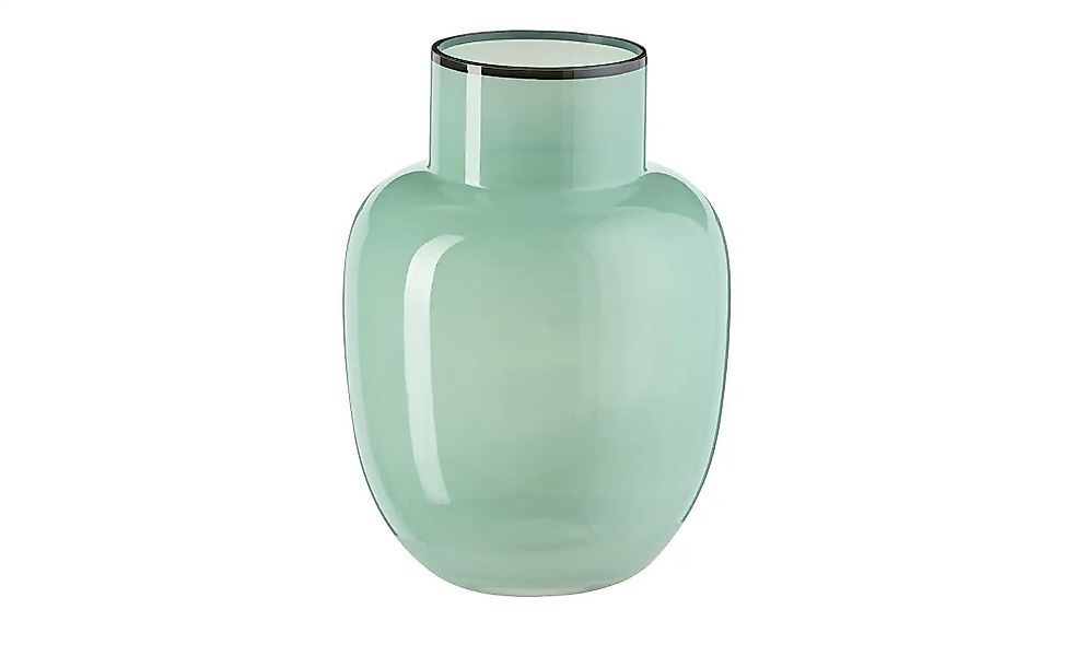 HOME STORY Vase ¦ grün ¦ Glas ¦ Maße (cm): H: 25  Ø: 18 Accessoires > Vasen günstig online kaufen