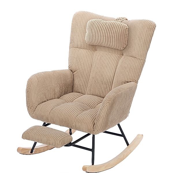 OKWISH Schaukelstuhl mit stabilen Massivholzbeinen (Komfortabler günstig online kaufen