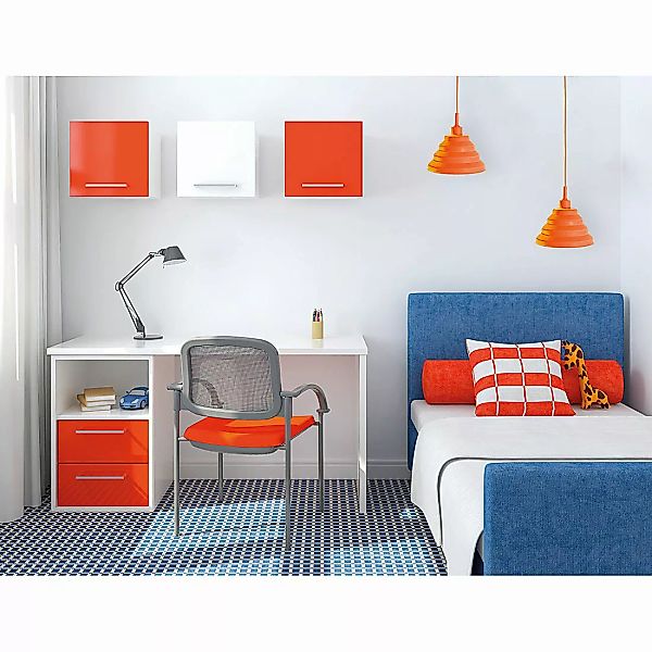 home24 Näve Pendelleuchte Silikon/PVC Orange 24x100x24 cm (BxHxT) 1-flammig günstig online kaufen