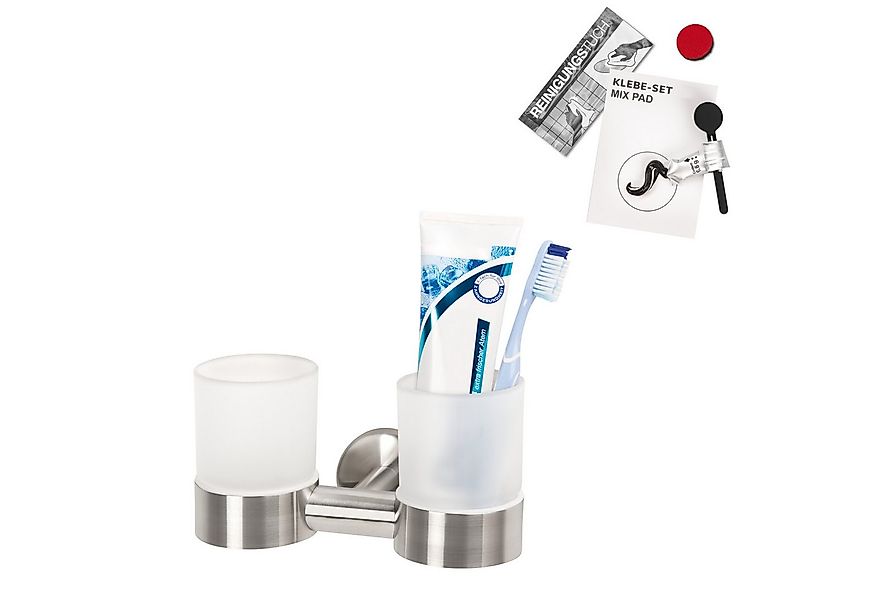 bremermann Zahnputzbecher Bad-Serie PIAZZA - inkl. Klebeset aus Edelstahl m günstig online kaufen