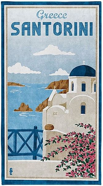Seahorse Strandtuch Santorini, Frotteevelours (1-St), 90x170, für Sauna und günstig online kaufen