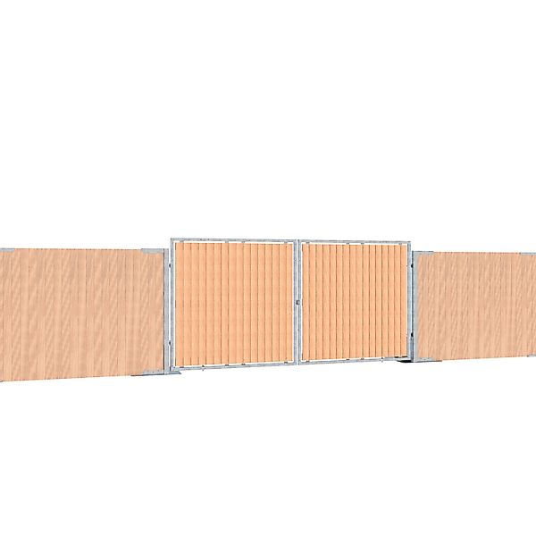 Schake Holzbauzauntor Stahlkonstruktion Braun günstig online kaufen