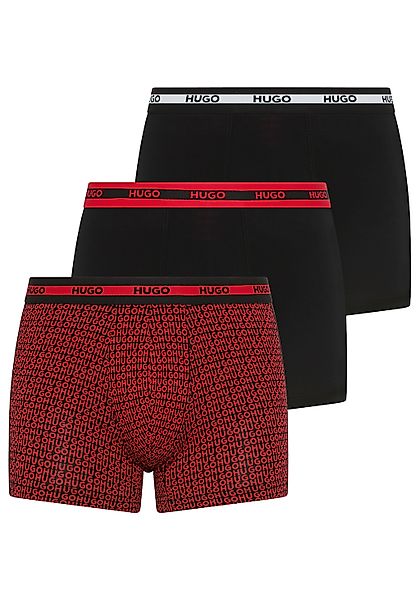 HUGO Underwear Boxershorts "BOXER BR PLANET DES", 3 Stk. elastischer Bund m günstig online kaufen