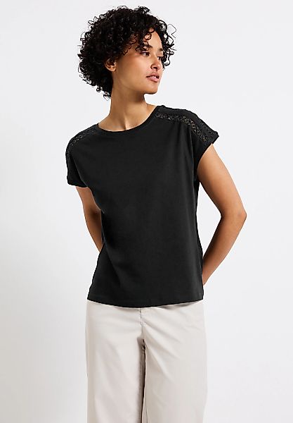STREET ONE T-Shirt, mit Häkeldetails günstig online kaufen