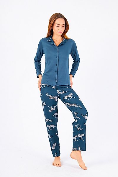 fashionshowcase Pyjama Damen Thermal Schlafanzug mit günstig online kaufen