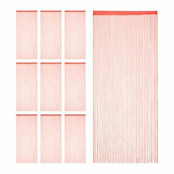 relaxdays 10 x Fadenvorhang rot 90 x 245 cm günstig online kaufen