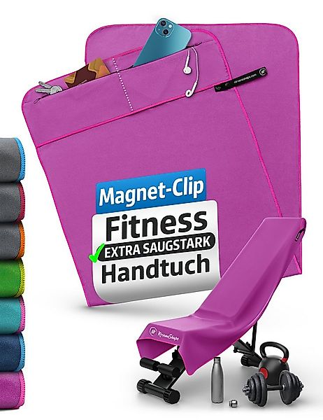 NirvanaShape Sporthandtuch Fitness-Handtuch mit Magnet-Clip, Mikrofaser Spo günstig online kaufen