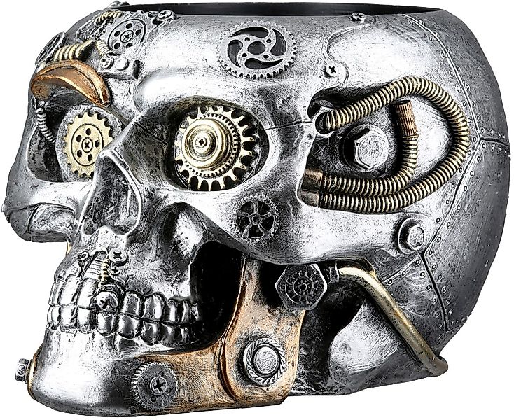 GILDE Übertopf Übertopf Totenschädel Steampunk Skull günstig online kaufen